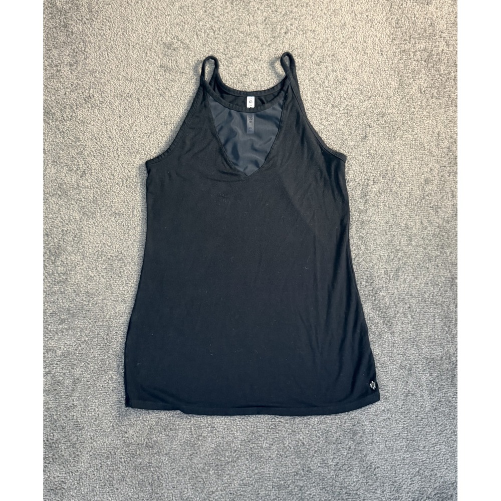 Fabletics Black Mesh V-Neck Racerback Activewear Tank Top XS